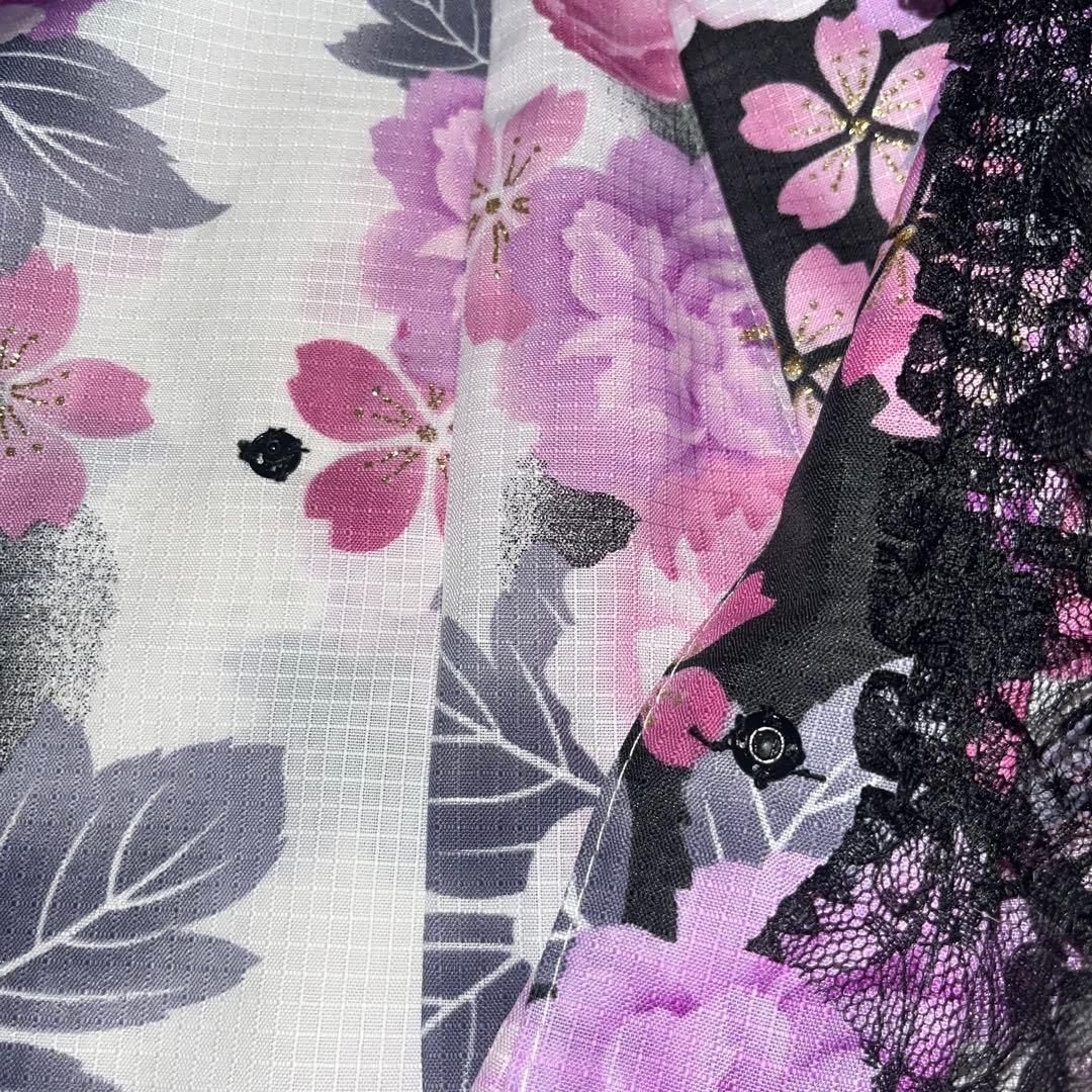 浴衣ドレス 姫ギャル 地雷 紫 黒 大人