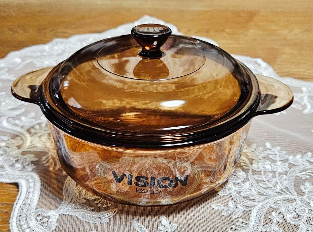 VISION ビジョン コーニング 耐熱ガラス ミルクパン 両手鍋 セット 新品