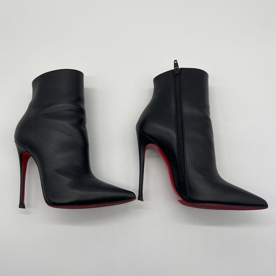 ウ*ン様 クリスチャンルブタン ショートブーツ 34.5 ブラック