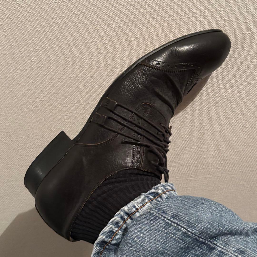 靴 2000s archive design leather shoes