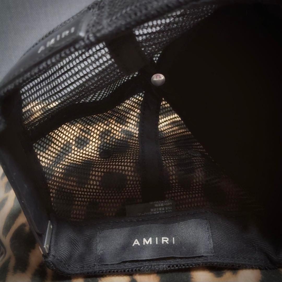 AMIRI アミリメッシュキャップ 刺繍ロゴ ブラック黒 ユニセックスサイズ