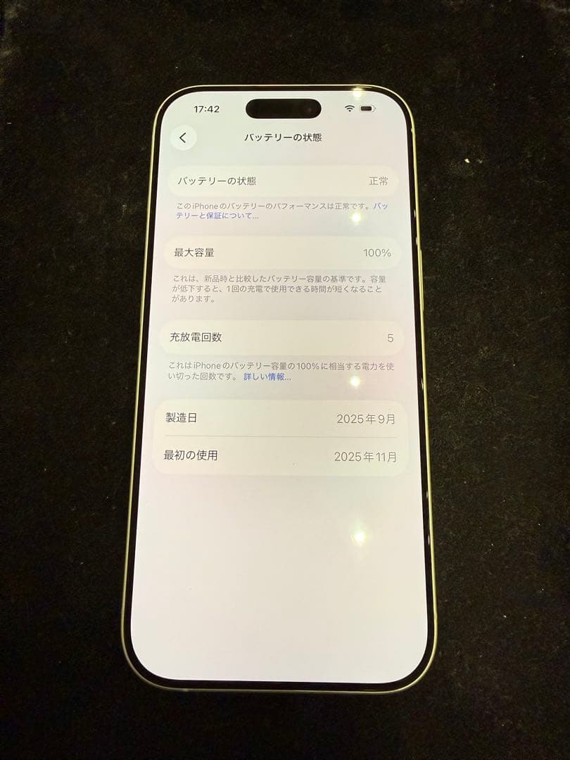 【超美品】iPhone 17 256GB 使用半月