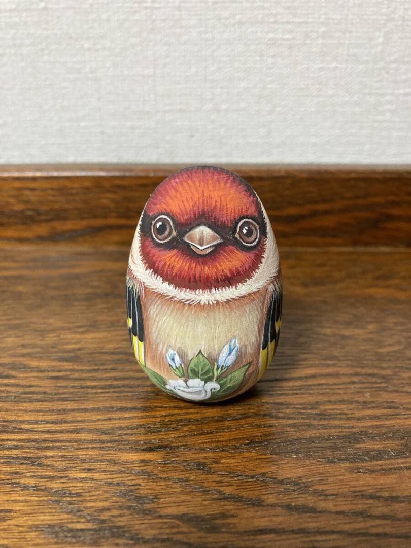 ロシア雑貨☆イースターエッグ オーナメント『ゴールドフィンチ』マトリョーシカ