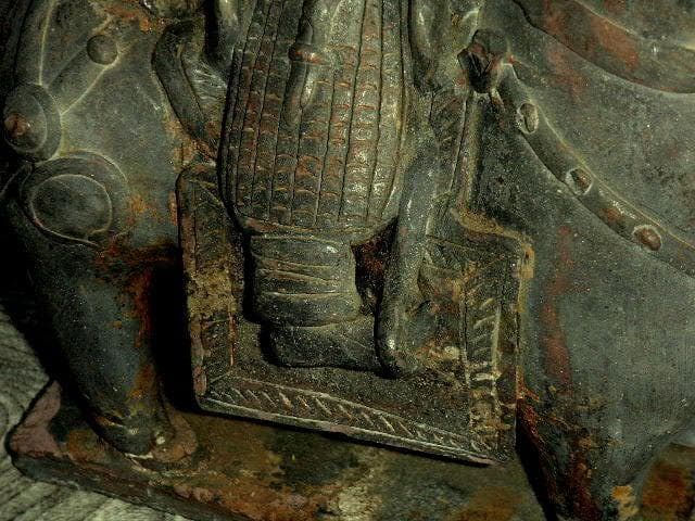 ♥中国　発掘　傭　馬　人物　注水　頭欠損　骨董品