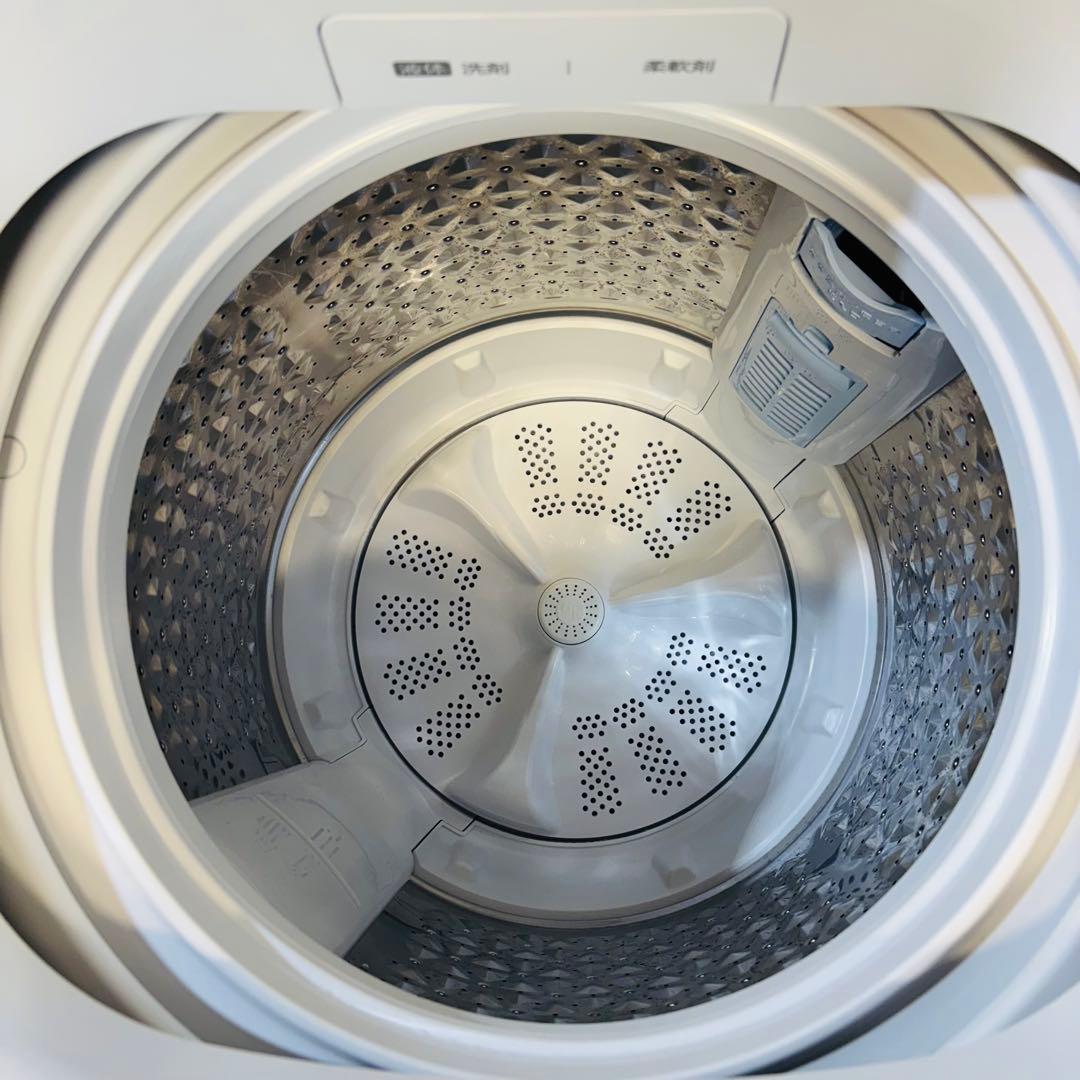 2024年製 7.0kg 洗濯機 美品 おしゃれ ミラー調【地域限定配送無料】