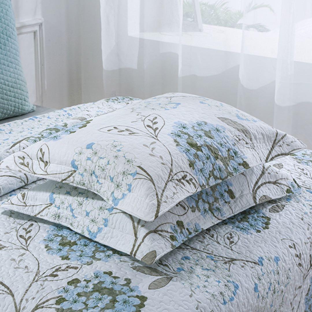 キルトベッドカバー3点セット綿マルチカバー キルティング 434