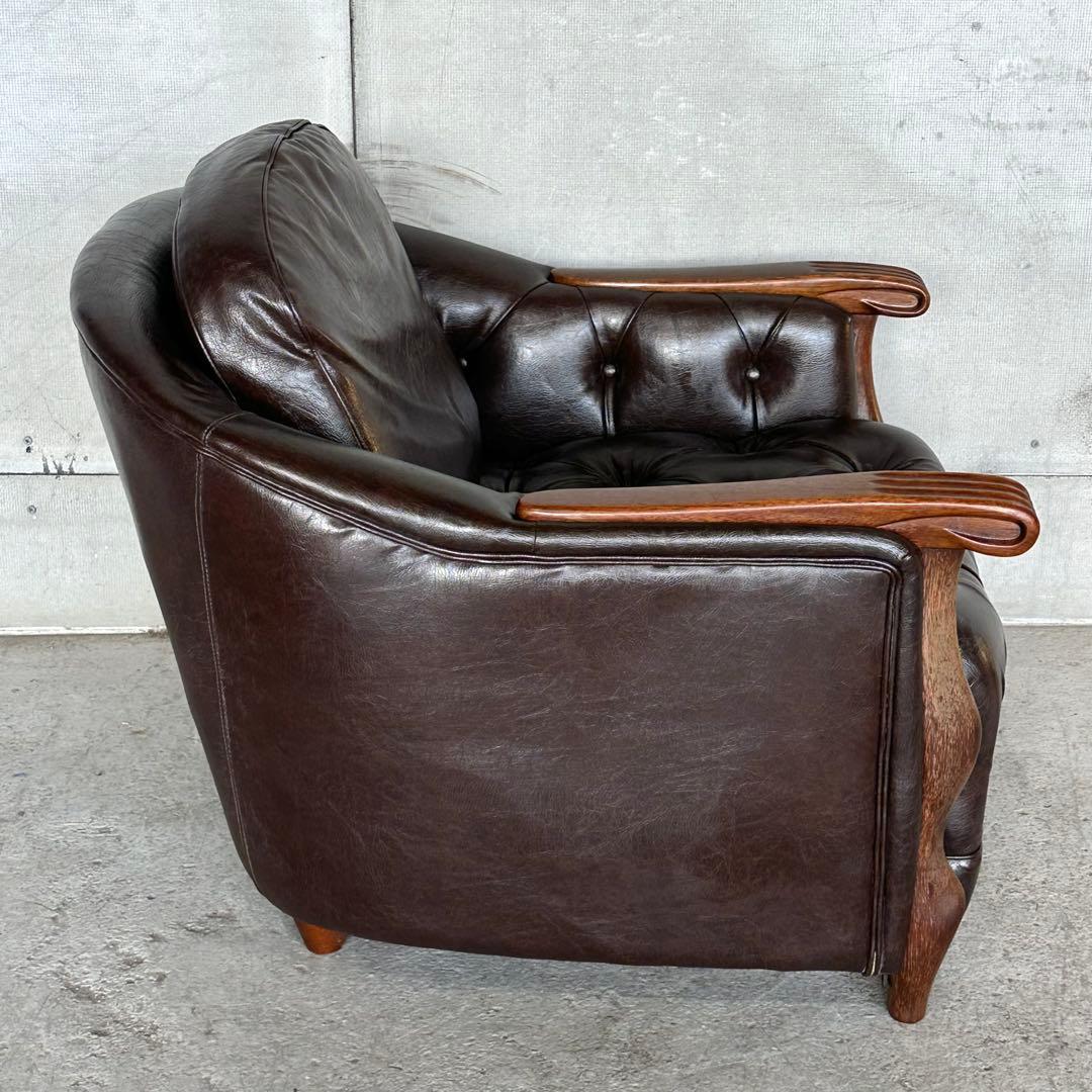 マルニ木工 ベルサイユ 本革シングルソファ Mスムース