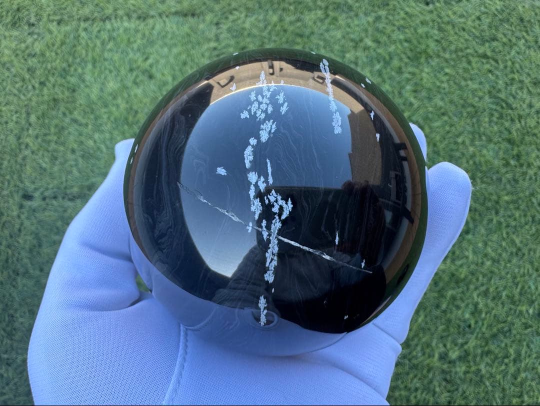 スノーフレーク オブシディアン 黒曜石 鑑賞石 天然石 水晶 紋様石 丸玉 黒玉