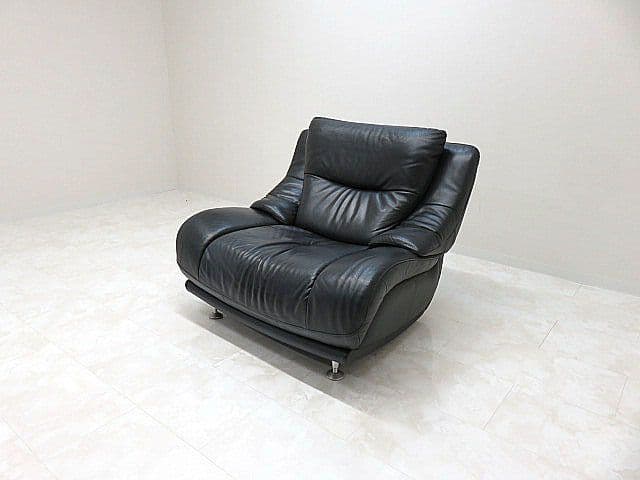 カリモク 「ディレトーレ」 本革1人掛けソファ 　1Pソファ/パーソナルチェア