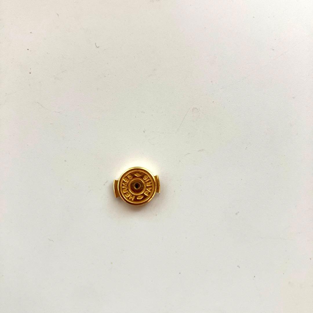 HERMES エルメス カージュドアッシュ Hキューブ ピアス ゴールド