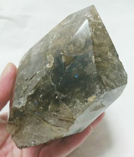 ブラジル産 スモーキーエレスチャル水晶 ジャカレー水晶 原石 797g