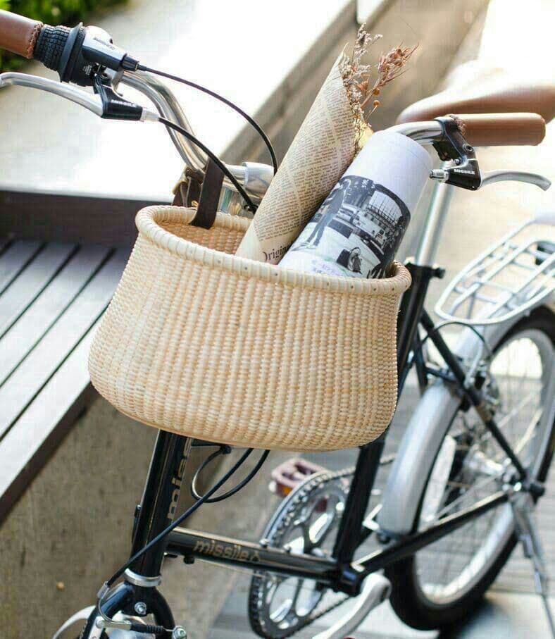 お値下げ 自転車かごナンタケットバスケット お買い物かご 籐バスケット00