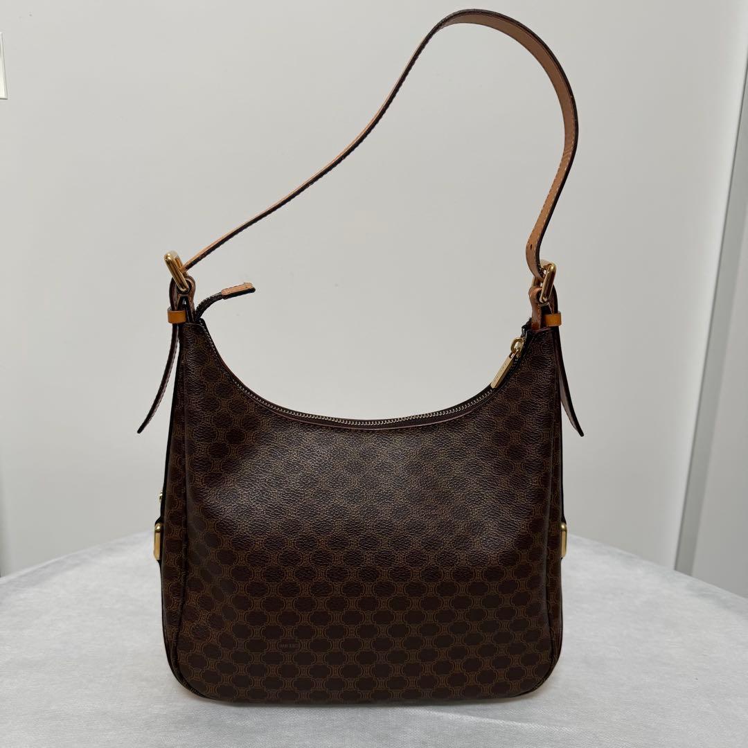 CELINE セリーヌ　マカダム柄　ホーボー　ワンショルダーバッグ