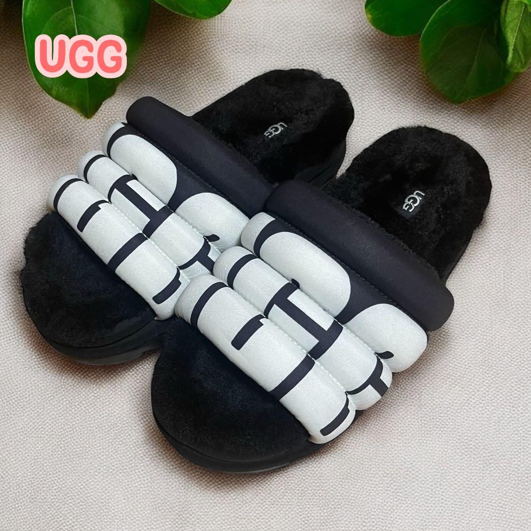 きぃーたぁん様UGG アグ Maxi Slide Logo サンダル 厚底 25