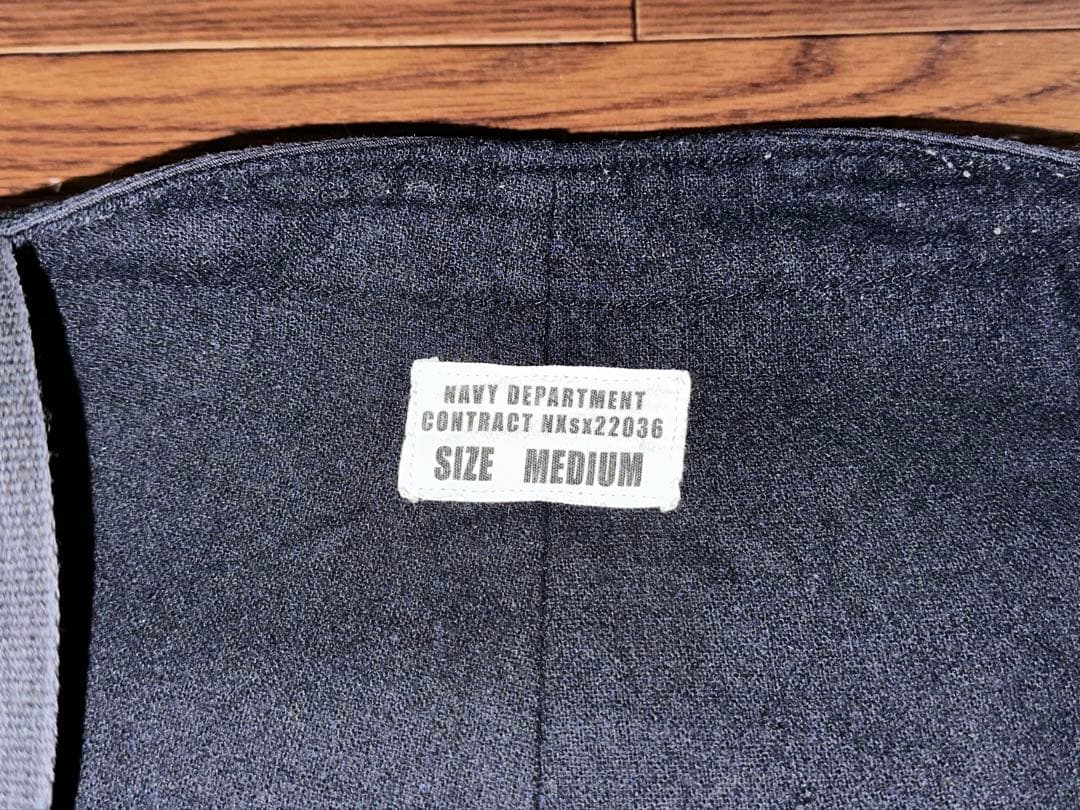 U.S. NAVY 黒オーバーオール M デッキパンツ　フック　ミリタリーパンツ