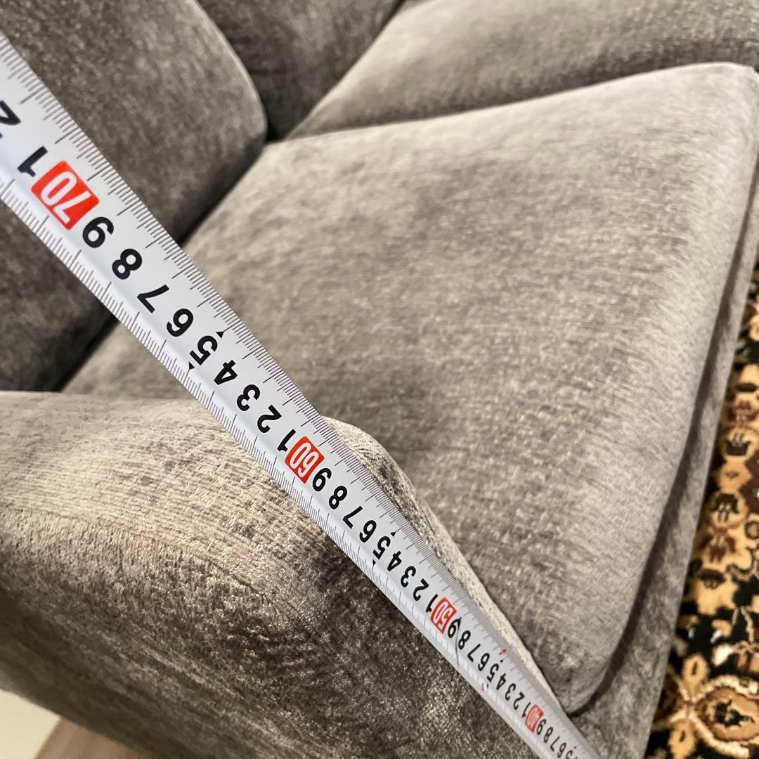 緊急値下げ！！モダンデコ　グレー ファブリックソファ