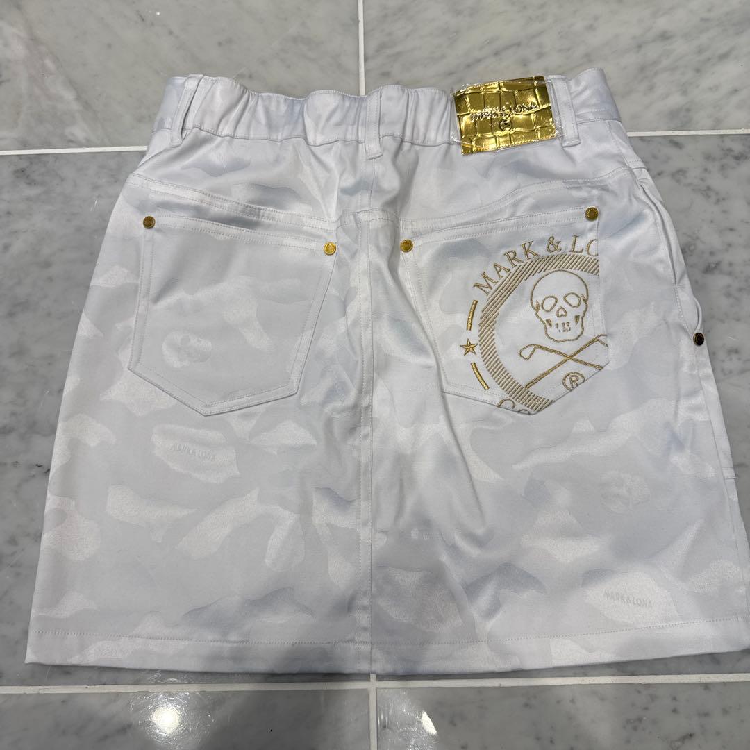 MARK & LONA ホワイトカモフラスカート