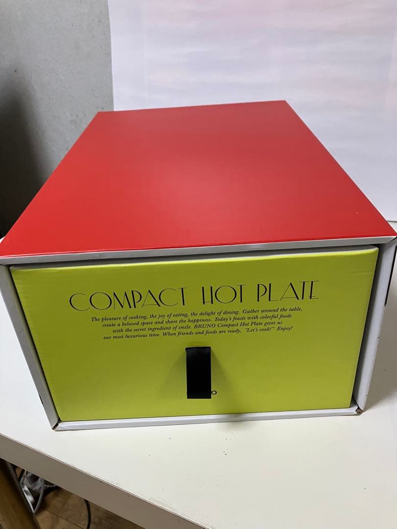 BRUNO コンパクトホットプレート レッド たこ焼きプレート付き