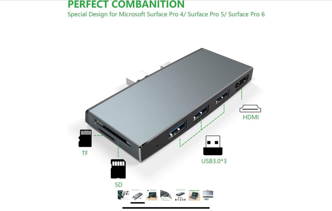 Surface Pro 6 8GB 256GB 周辺機器セット 純正ドック付き