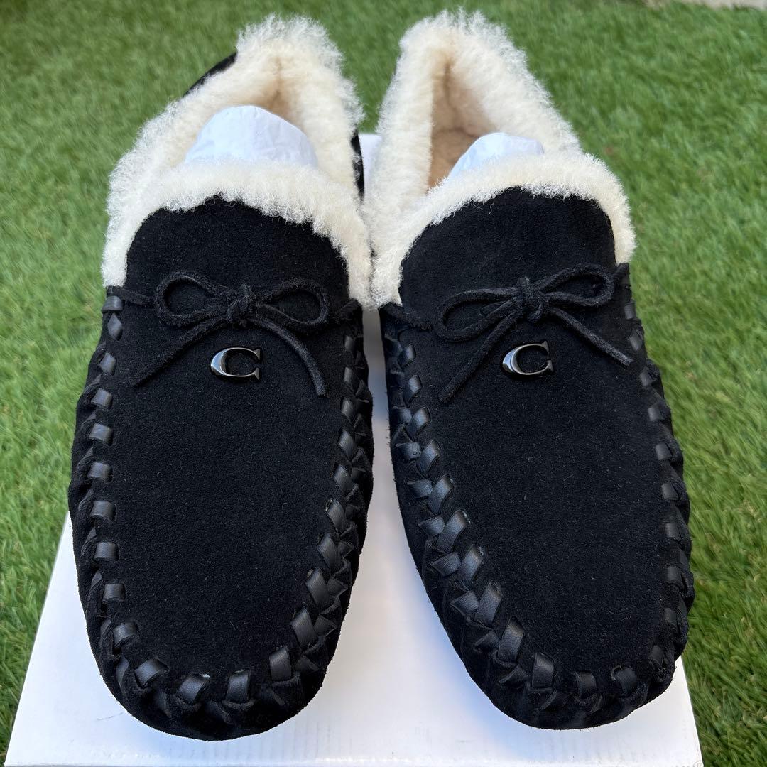 ▪️COACH デッキシューズ　モカシンシューズ　ブラック　29センチ　新品