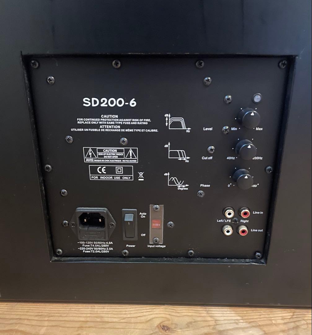【動作確認済】Yung SD200-6 自作サブウーファー 200W 重低音強め