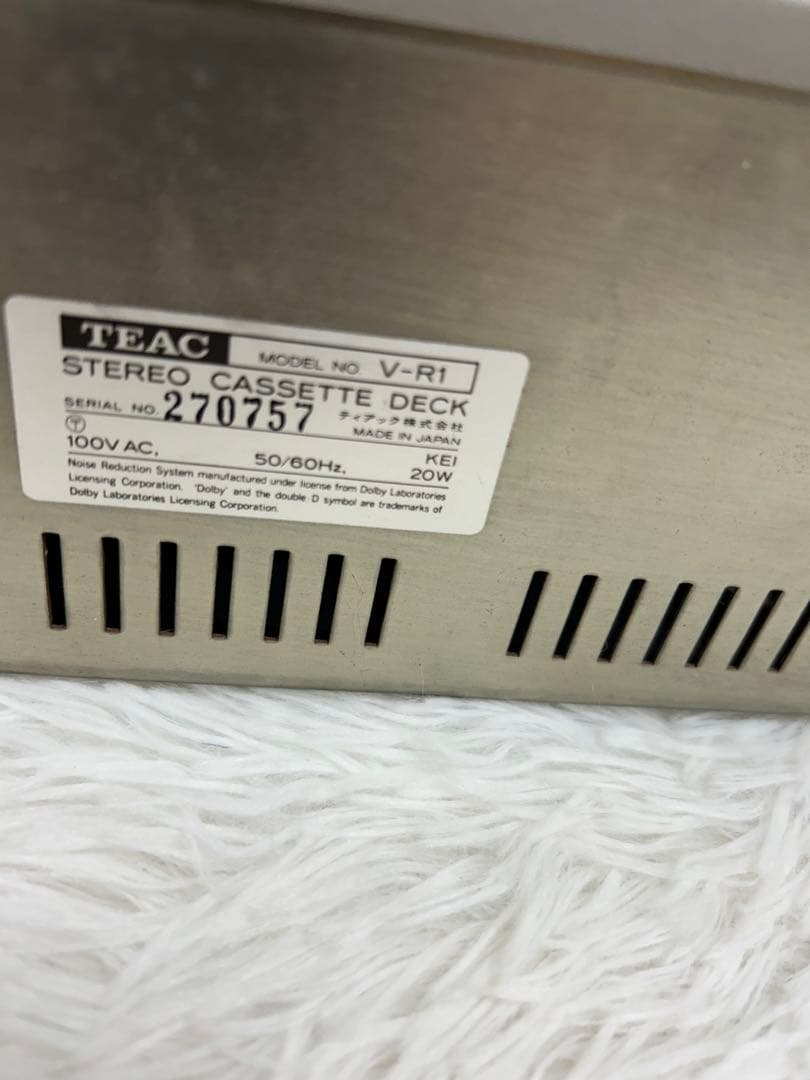 動作品 希少！ V-R1 teac 再生録音ok TEAC カセットデッキ