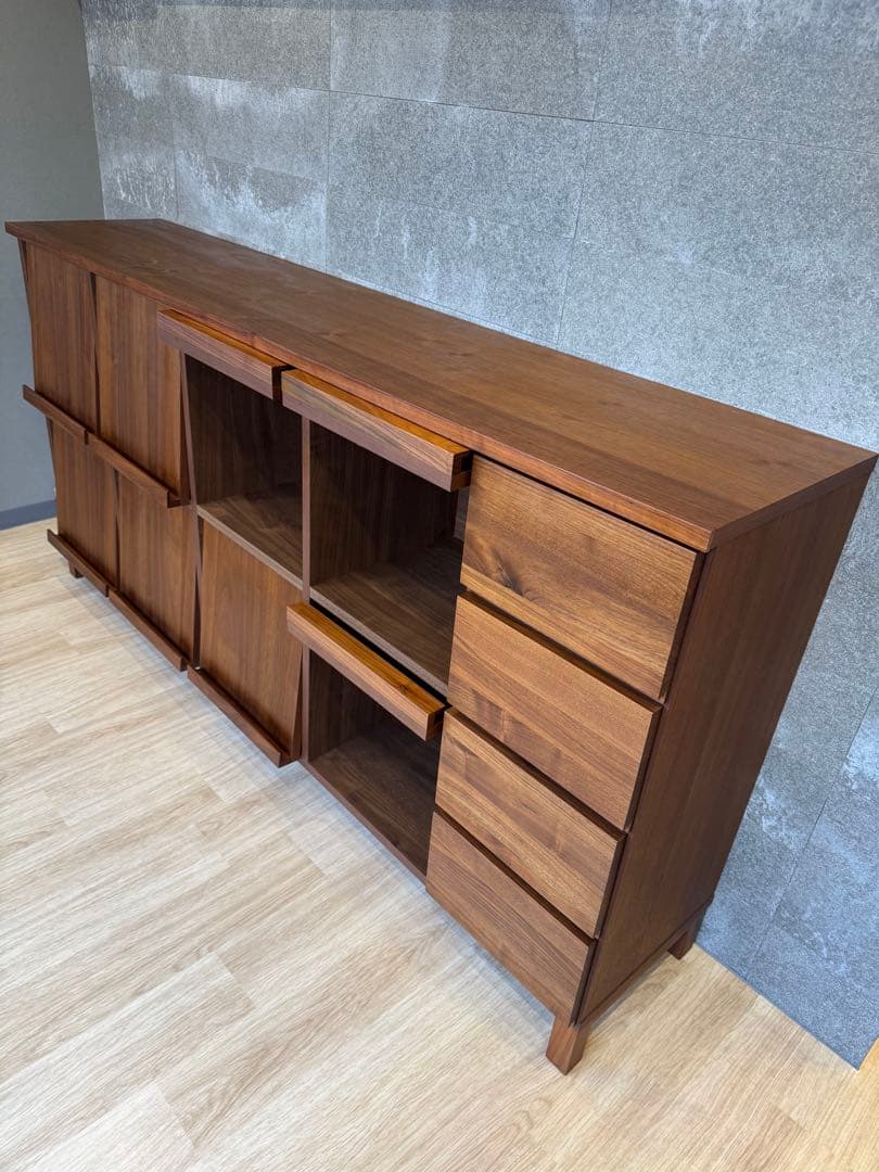 【美品】マガジンレコードラック 本棚 ウォールナット、高野木工 W1800