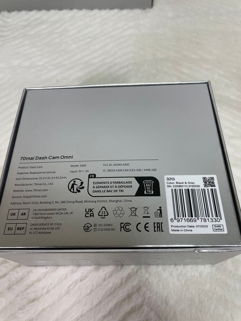 早い者勝ち！70mai Dash Cam Omni 駐車監視配線キット付き　32