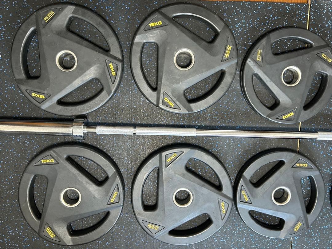 バーベルラックとプレートセット