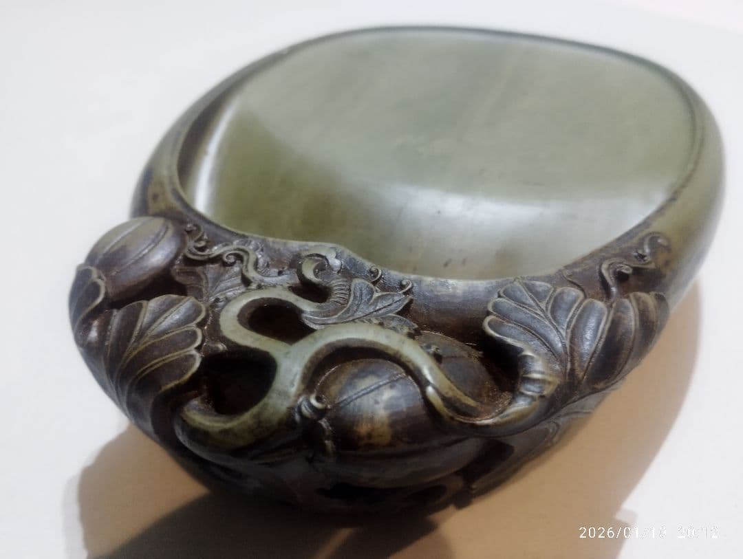 特価　中国美術　端渓硯　緑端渓　硯　書道具