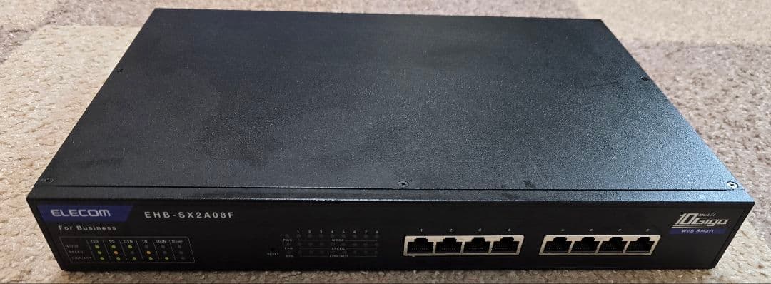 ELECOM EHB-SX2A08F 10ギガビット スイッチ 8ポート