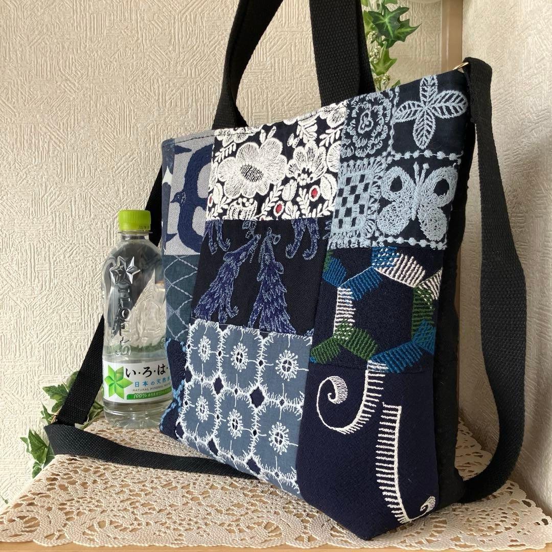 ミナペルホネン⚮ wolf&flower＋etc/2wayパッチバッグ