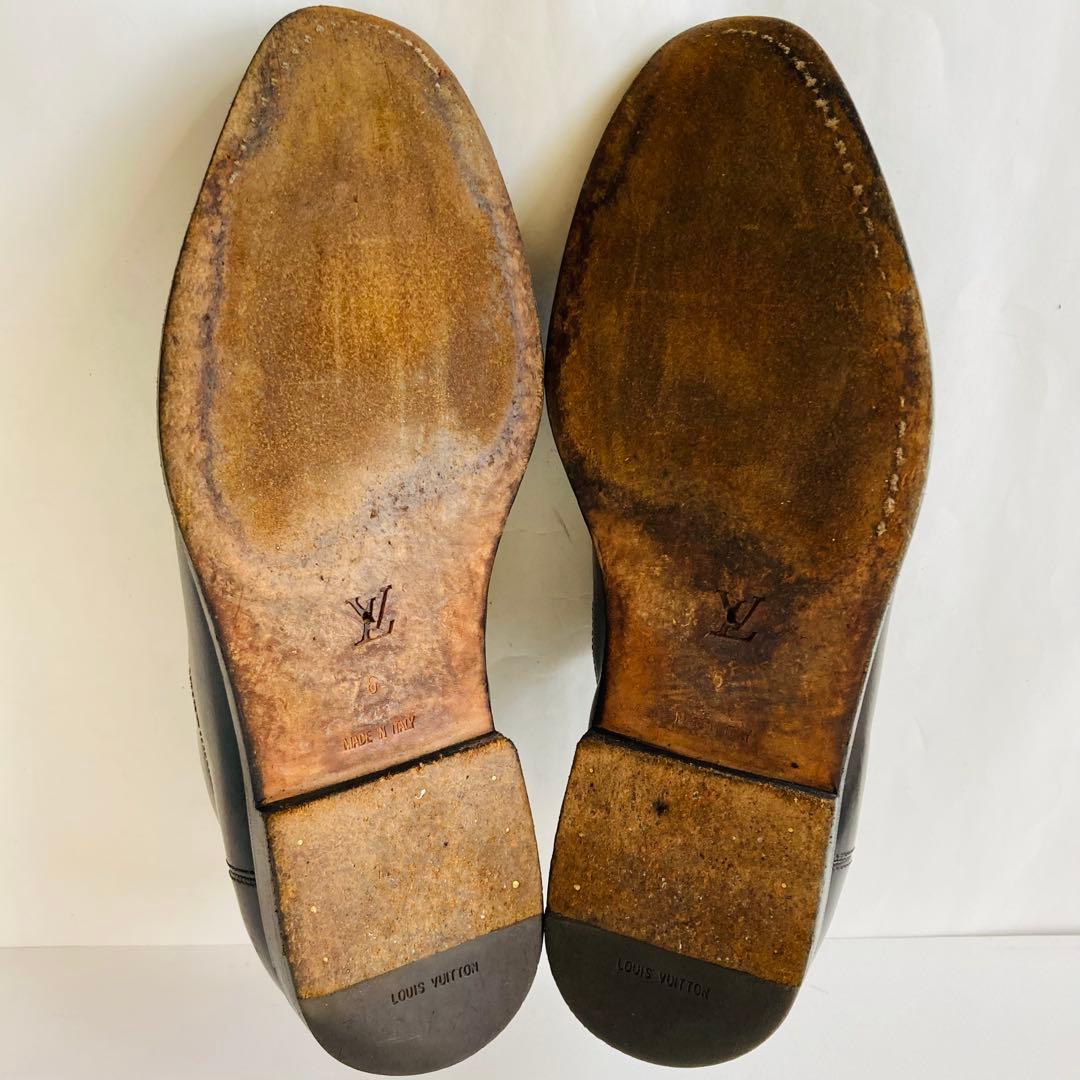 ルイ ヴィトン 黒 ローファー 25cm 除菌・消臭済み