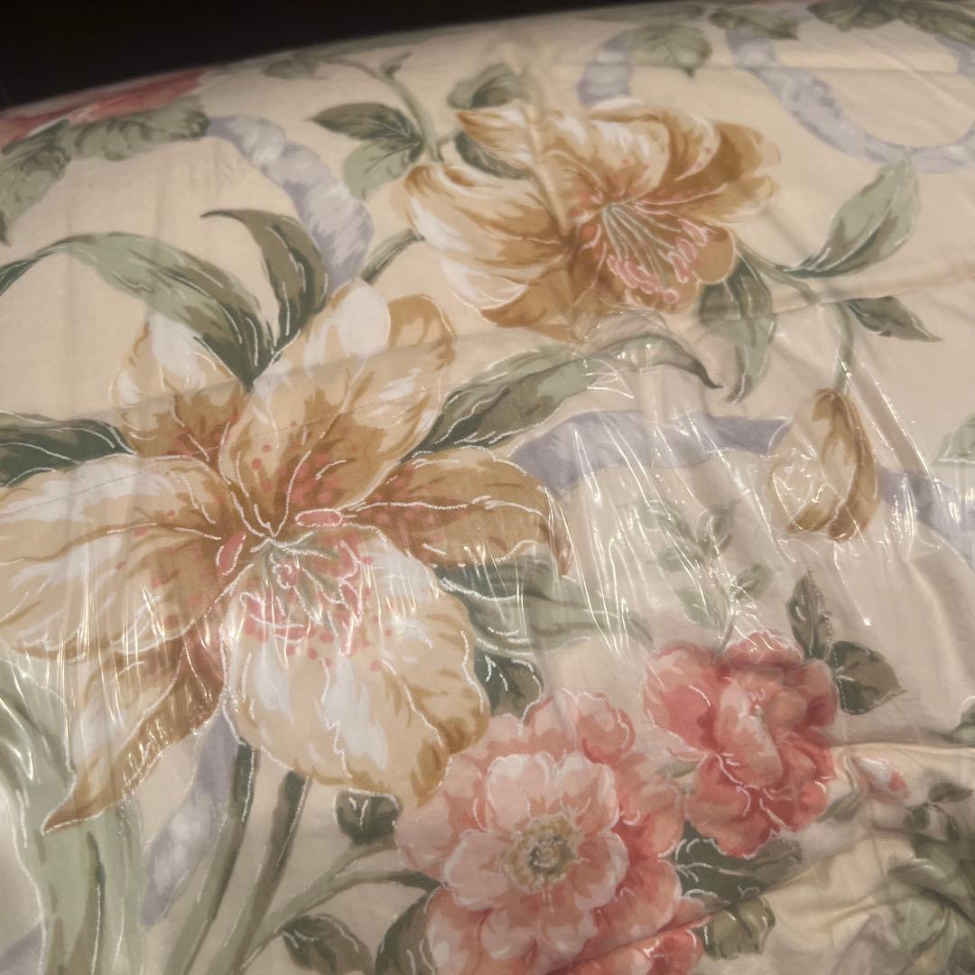 羽毛花柄掛け布団