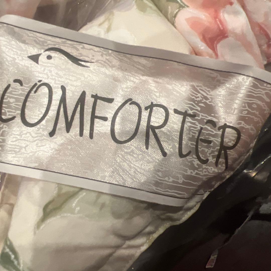 羽毛花柄掛け布団