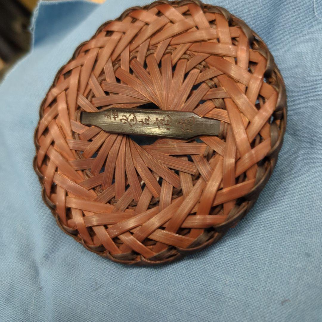 人間国宝 五世 早川 尚古斎 造 輪口編 瓶床 瓶敷　瓶座　共箱　木箱