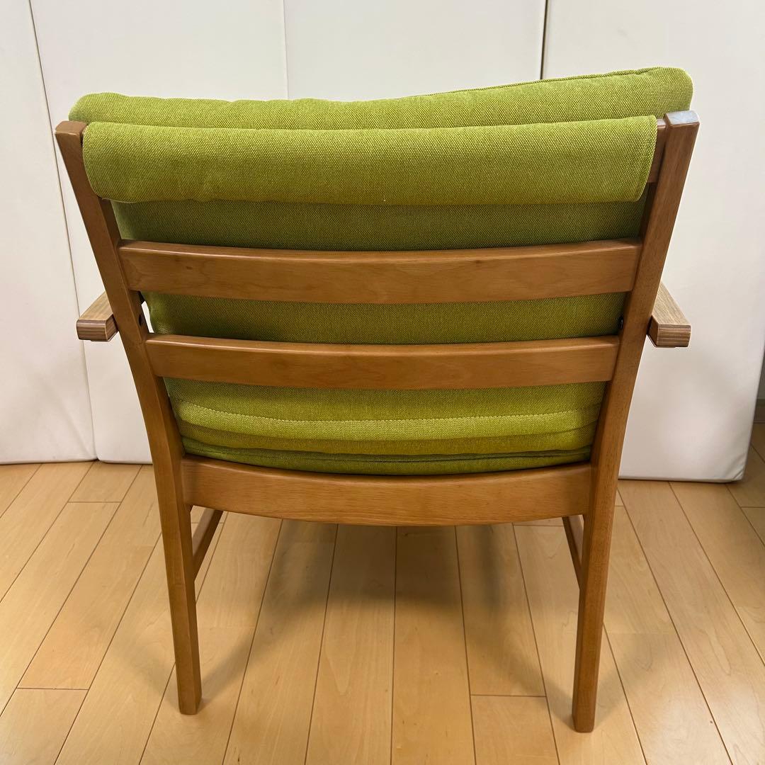 希少　ナフコ　天然木　ソファーチェア　ベンチ風切り替え可能　ラバーウッド