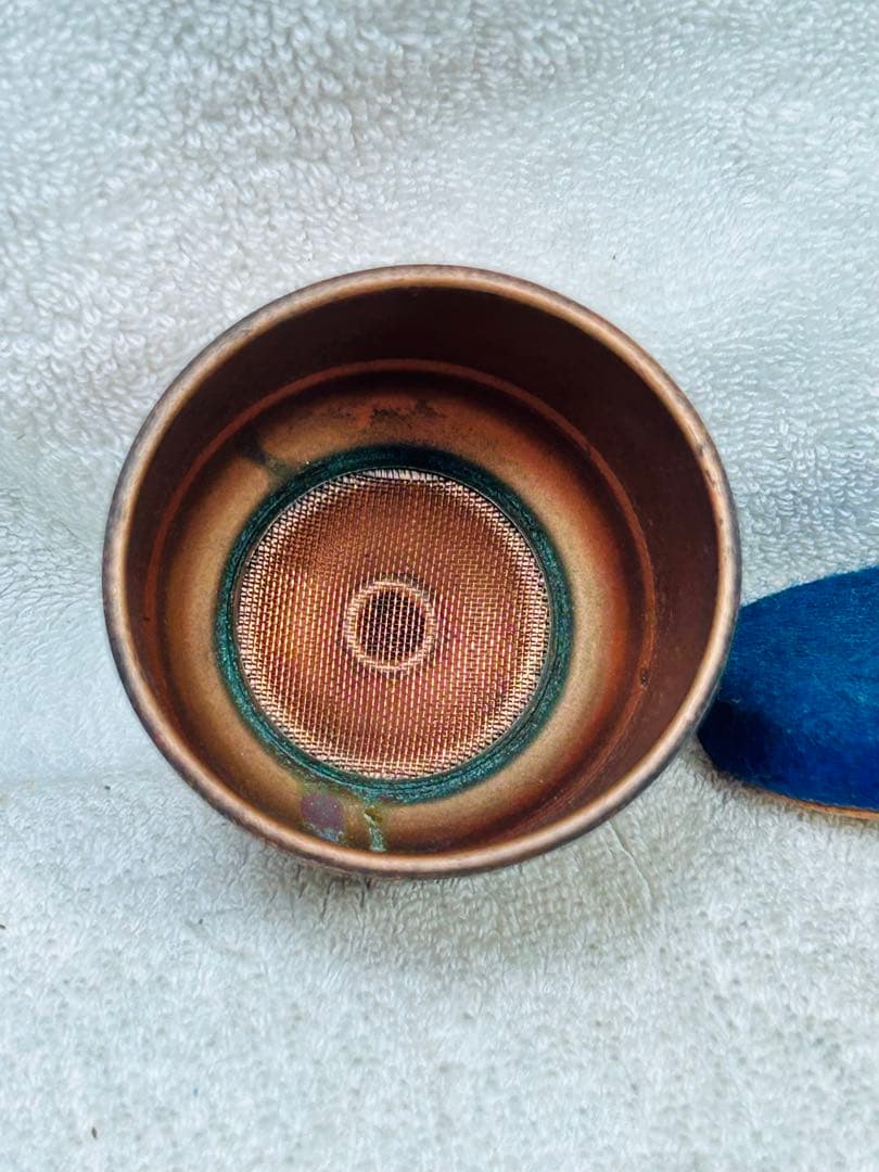 希少コールマン　ファンネル、銅製 1940年代　銅メッシュとブルーフィルター付