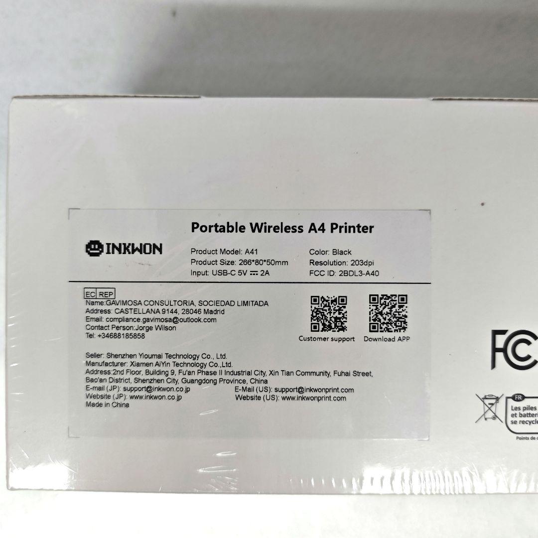 InkWon A4 Bluetooth対応プリンタ 一