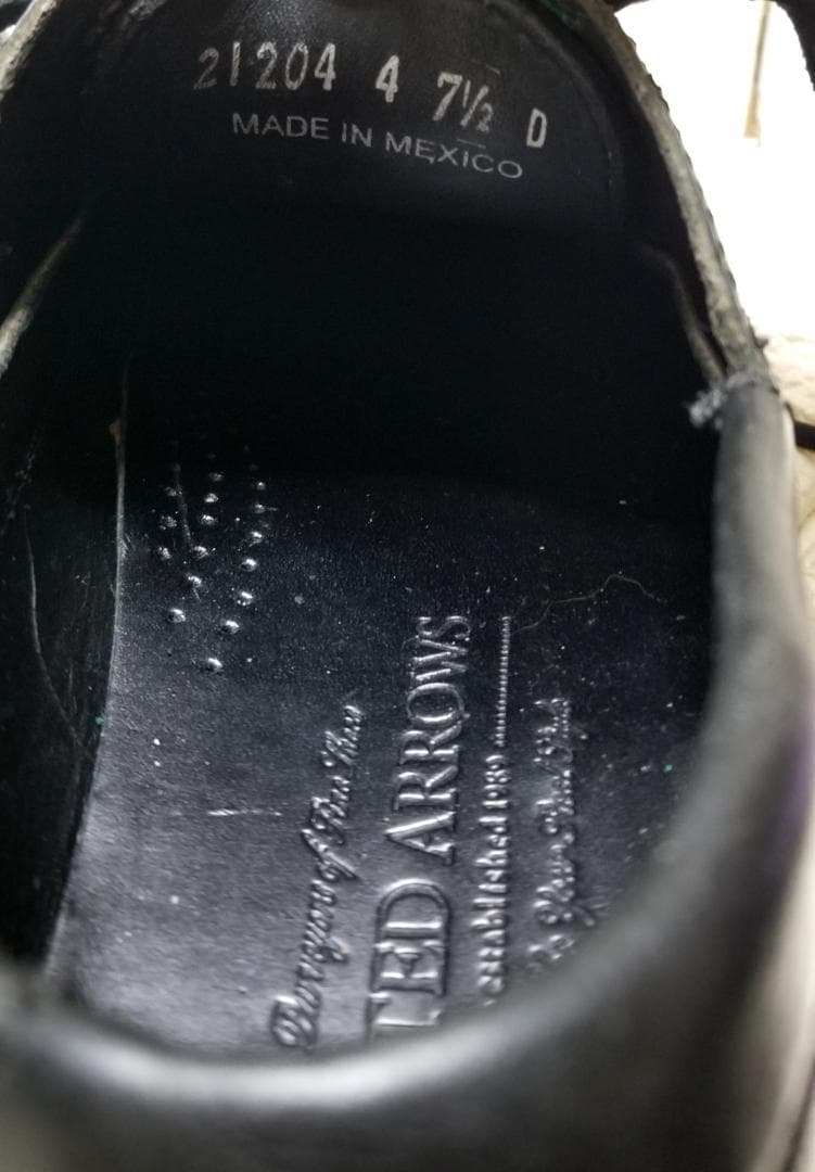 UNITED ARROWS ブラック モカシン・デッキシューズ 7.5