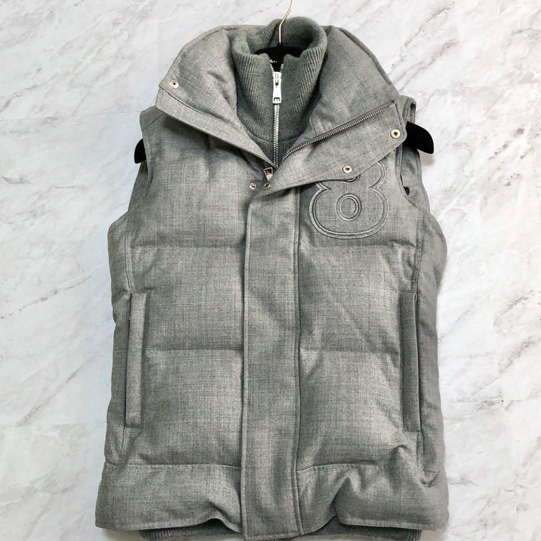 【超希少】MUTA × AKM ダウンベスト 2way ロゴ カシミヤ L