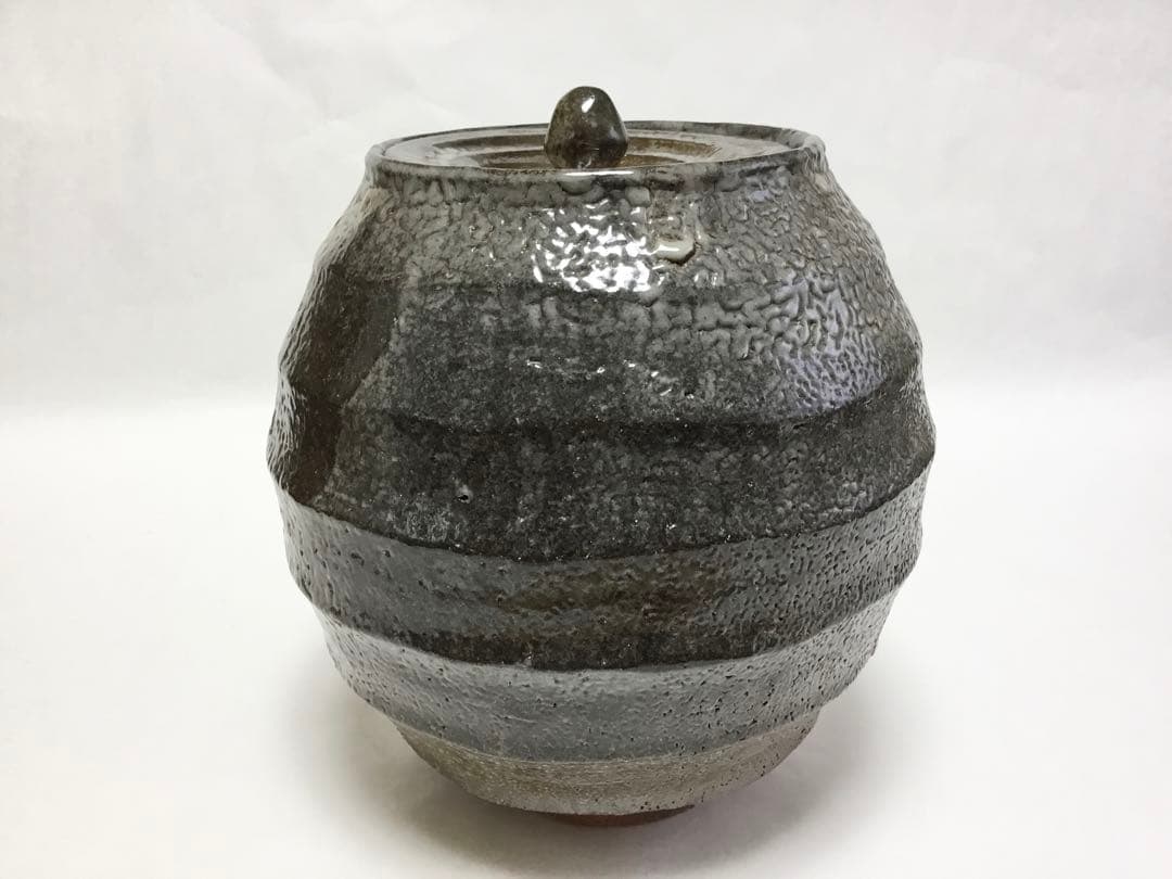 茶道具 古物品 水指 唐津 捻貫 島谷啓介 木箱入