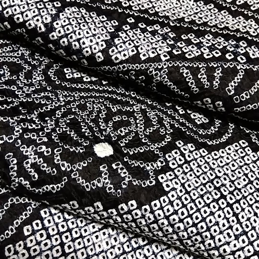 総絞り 訪問着　 黒絞り 裄63