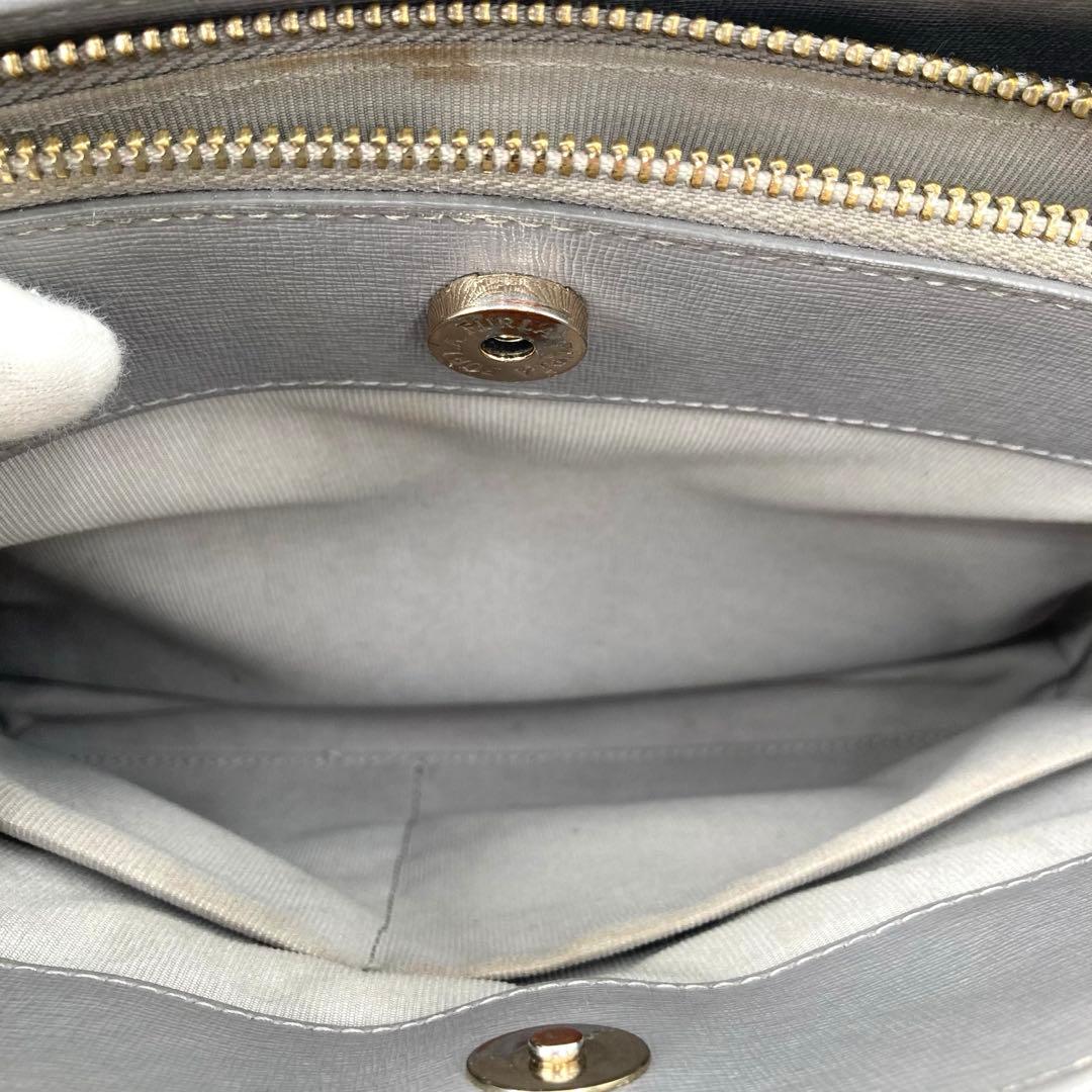 美品✨FURLA フルラ テッサ 2way ハンドバッグ レザー グレー