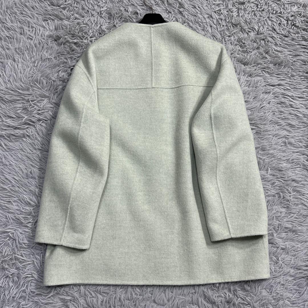 極美品✨23AW セオリー 12万 カシミヤダブルフェイスコート ヘリンボーン