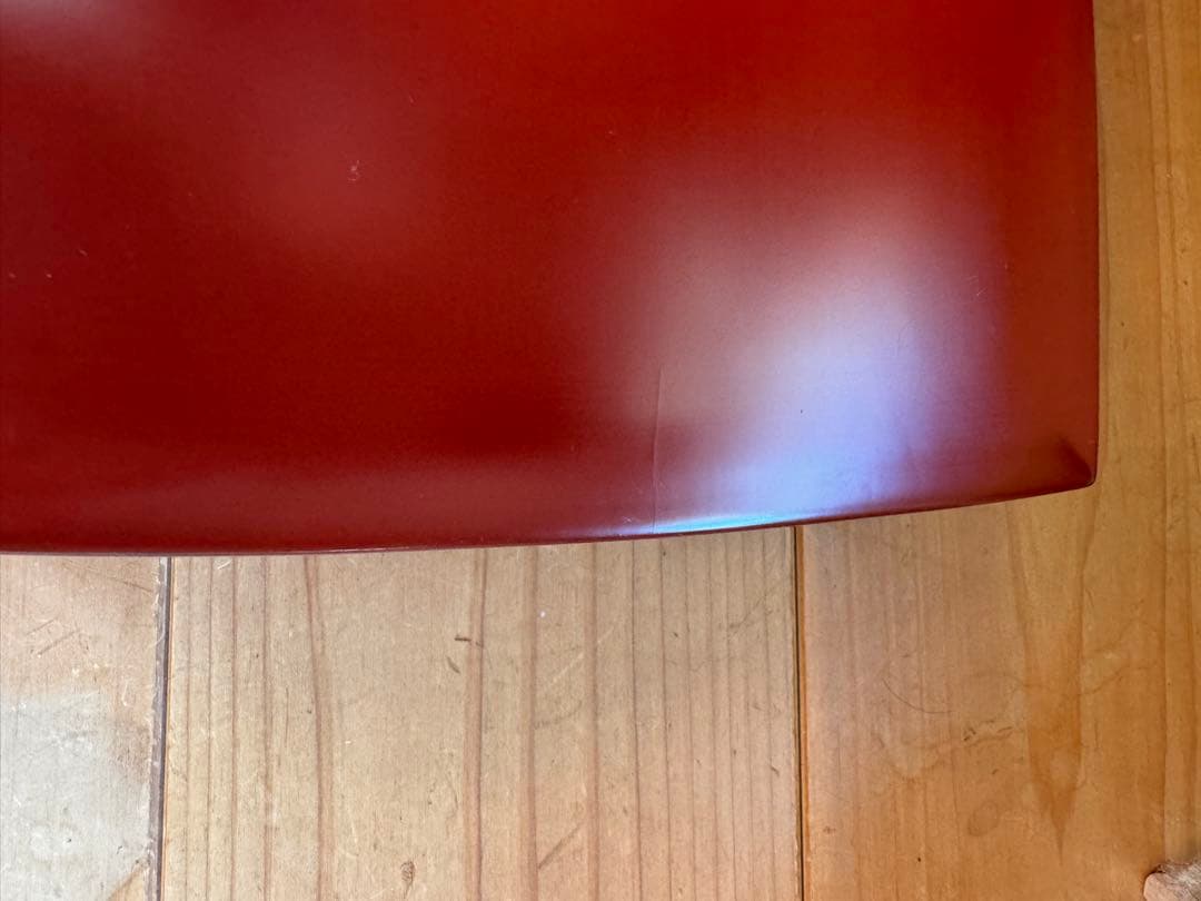 漆器製 赤色 3段重箱 四角形