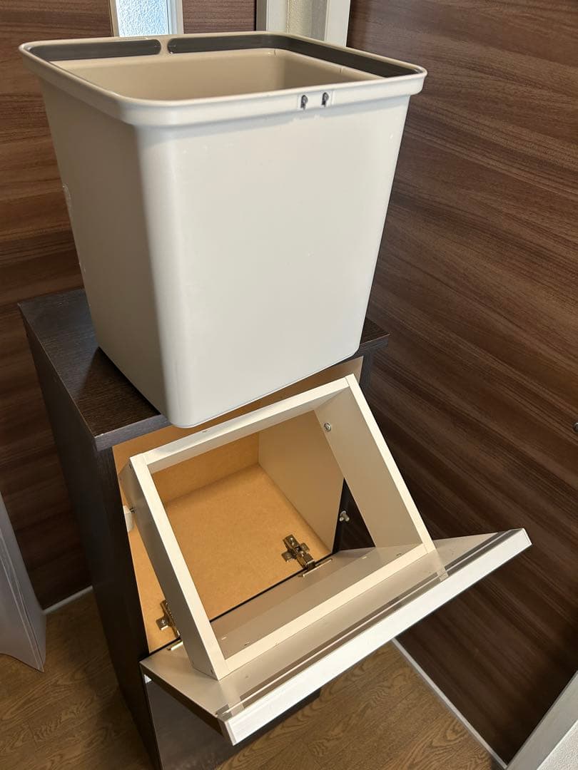 分別ペール 家具 木製 タワーダストボックス ゴミ箱 分別 大容量 2分別