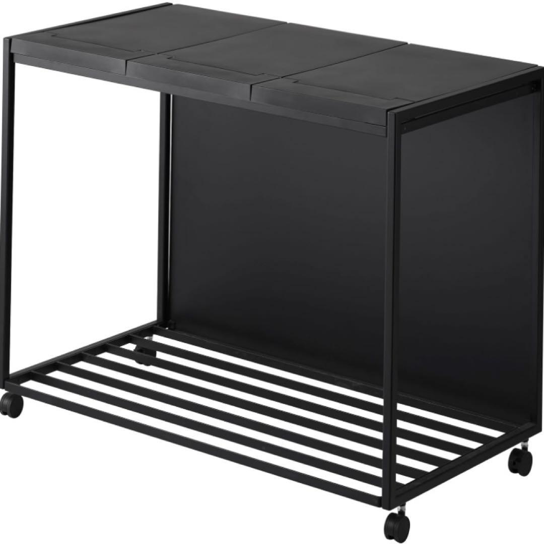 山崎実業 蓋付き 目隠し分別ダストワゴン 45L 3分別