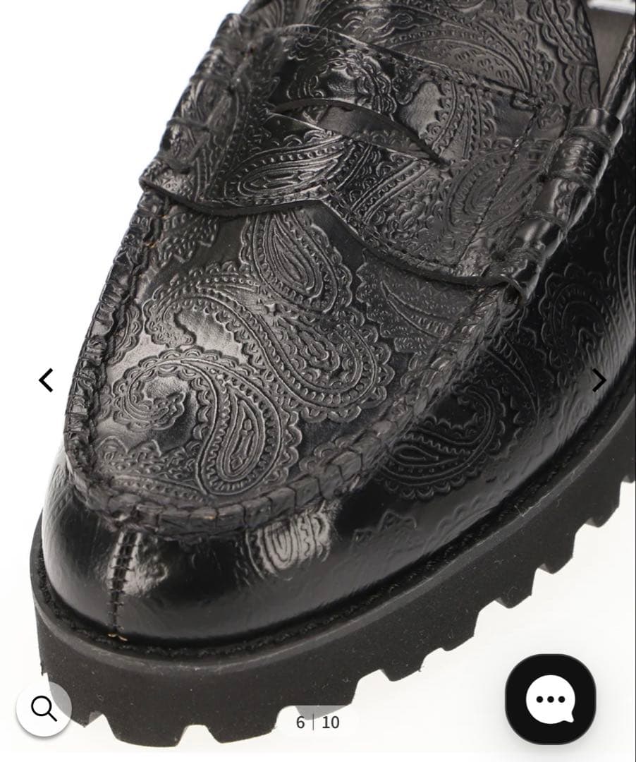 新品The Kenford ローファー ペイズリー ブラック 25