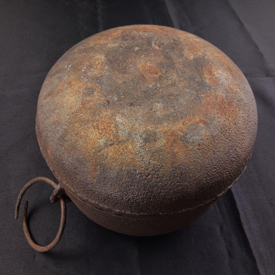 Y3122-5 茶道具 鉄製 風炉釜 五徳付き セット